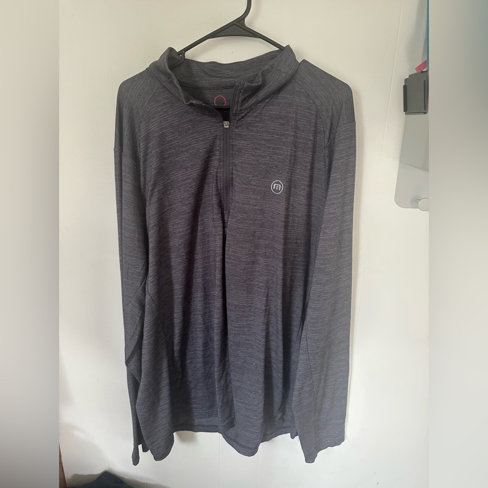 Travis Mathew Gray Quarter-Zip Shirt